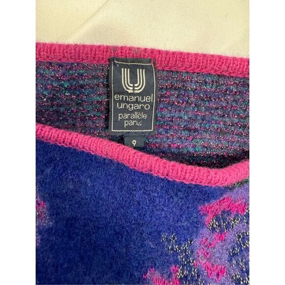 Vintage 1980’s Rare Emmanuel Ungaro Paris Floral Print Sweater Size Medium - Picture 3 of 6